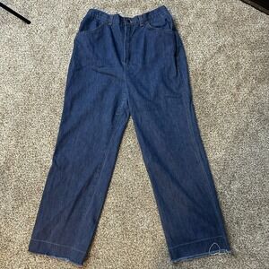 Vintage 1970's 'Just My Fit' by Sears Ultra-High Waist Wide-Leg Jeans Size 6-8